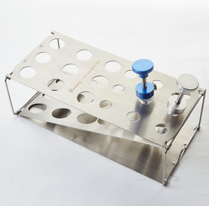 Rak jarum suntik medis baja tahan karat promosi dudukan berdiri kanula penyedot lemak aksesori lipat - Product Image 1