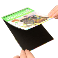 Carnet de croquis créatif et coloré pour enfants, carnet de peinture, jouet à gratter, livre de peinture graffiti