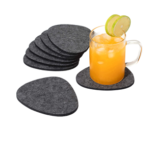 Hot Sale Verschiedene Formen Rutsch feste 5mm Craft Filz Untersetzer Kit mit Halter für Home Restaurant Bar Pub Cafe - Product Image 5