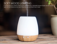180ML fait à la main en bois véritable base de bambou aromathérapie huile essentielle humidificateur haut de gamme diffuseur d'arôme de table