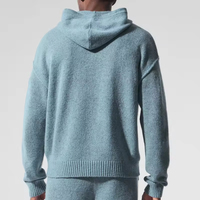 Sweat à capuche personnalisable pour homme en laine mérinos et cachemire de haute qualité, anti-boulochage, séchage rapide, avec logo frontal, idéal pour l'automne