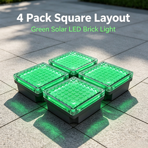 Lampe solaire LED carrée encastrée pour allée, fonctionnant en continu jusqu'à 72 heures pour l'éclairage paysager et les pavés - Product Image 3
