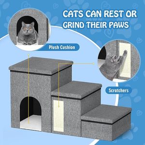 Neue multifunktion ale Katzen-und Hunden est käfig Hunde treppe Stufen Betten und Sofas Hoch kletternde Haustier bedarf - Product Image 3