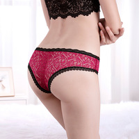 Culottes en dentelle florale transparente pour femmes, sexy, en maille ajourée, sans couture, douces et confortables, élégantes