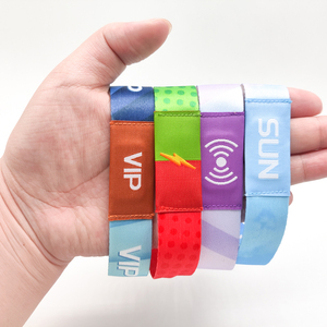 Reusable Eco-Friendly Woven RFID/NFC Wristbands with Customizable Size for Music/Festival Events