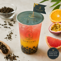 Drapeau alimentaire en papier personnalisé, rond |   Foil et UV sélectif de qualité supérieure pour les salons de thé et les boutiques de desserts