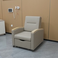 Moderner Medizinischer Infusionsstuhl mit USB-Ladeanschluss, Infusionsständer, Pflegeleichtem Stoff, Umweltfreundlich für Krankenhäuser und Dialysezentren
