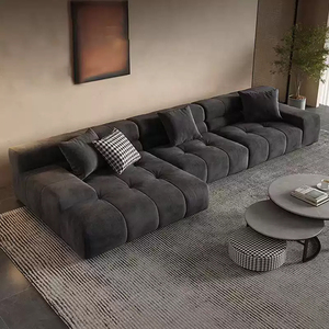 Nordic 3 Seater Furniture <strong>Sofa</strong> Set Corner Living Room L Shape Combination Black <strong>Modular</strong> Sectional <strong>Sofa</strong> With <strong>Chaise</strong> - Product Image 3