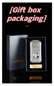 Tất cả-trong-một ngọn đuốc xì gà nhẹ hơn với xây dựng trong xì gà cắt V cắt, xì gà chủ, ba <span class=keywords><strong>Windproof</strong></span> máy bay phản lực ngọn lửa nhẹ hơn với hộp quà tặng - Product Image 4