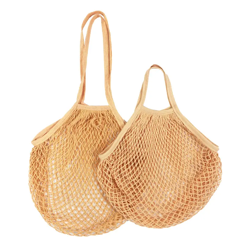 Bolsas de malla reutilizables para comestibles, bolsa de red de algodón para compras, frutas