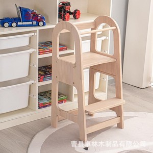 Tour d'apprentissage pour bébé, Escabeau pour enfants, Tour d'apprentissage Montessori pliable anti-chute, Tabouret pour bébé, Escabeau - Product Image 4