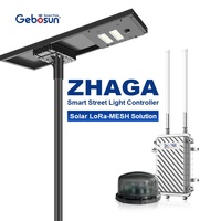 Gebosun Contrôleur de lampadaire ZHAGA LoRa-mesh IoT à énergie solaire Plate-forme intelligente étanche IP65 SSLS pour l'utilisation sur autoroute routière