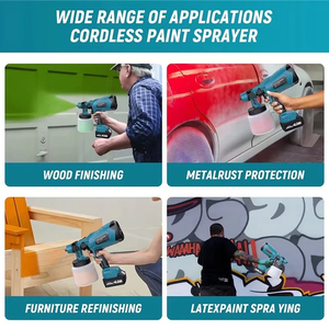 Pistolet pulvérisateur de peinture sans fil HVLP <span class=keywords><strong>18V</strong></span> <span class=keywords><strong>Makita</strong></span>, pulvérisateur de peinture électrique sans air - Product Image 4