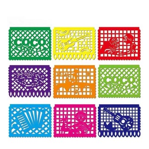 Vibrante Banner de Papel Picado Multicolor, Perfecto para la Fiesta del Cinco de Mayo y Decoración de Fiestas con Temática Mexicana - Product Image 5