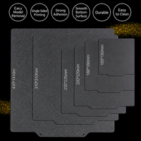 Plaque PEI noire texturée double face en acier à ressort thermolaqué pour imprimantes 3D, pièce flexible de retrait personnalisable, vente en gros