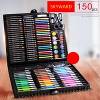 Vente chaude peinture professionnelle ensemble de papeterie stationnaire école enfants dessin Art kits accessoires scolaires ensemble de papeterie