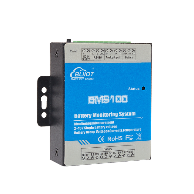 BLIIoT BMS100 2V 6V 12V 48V BTS Battery Group Voltage Remote Monitoring System