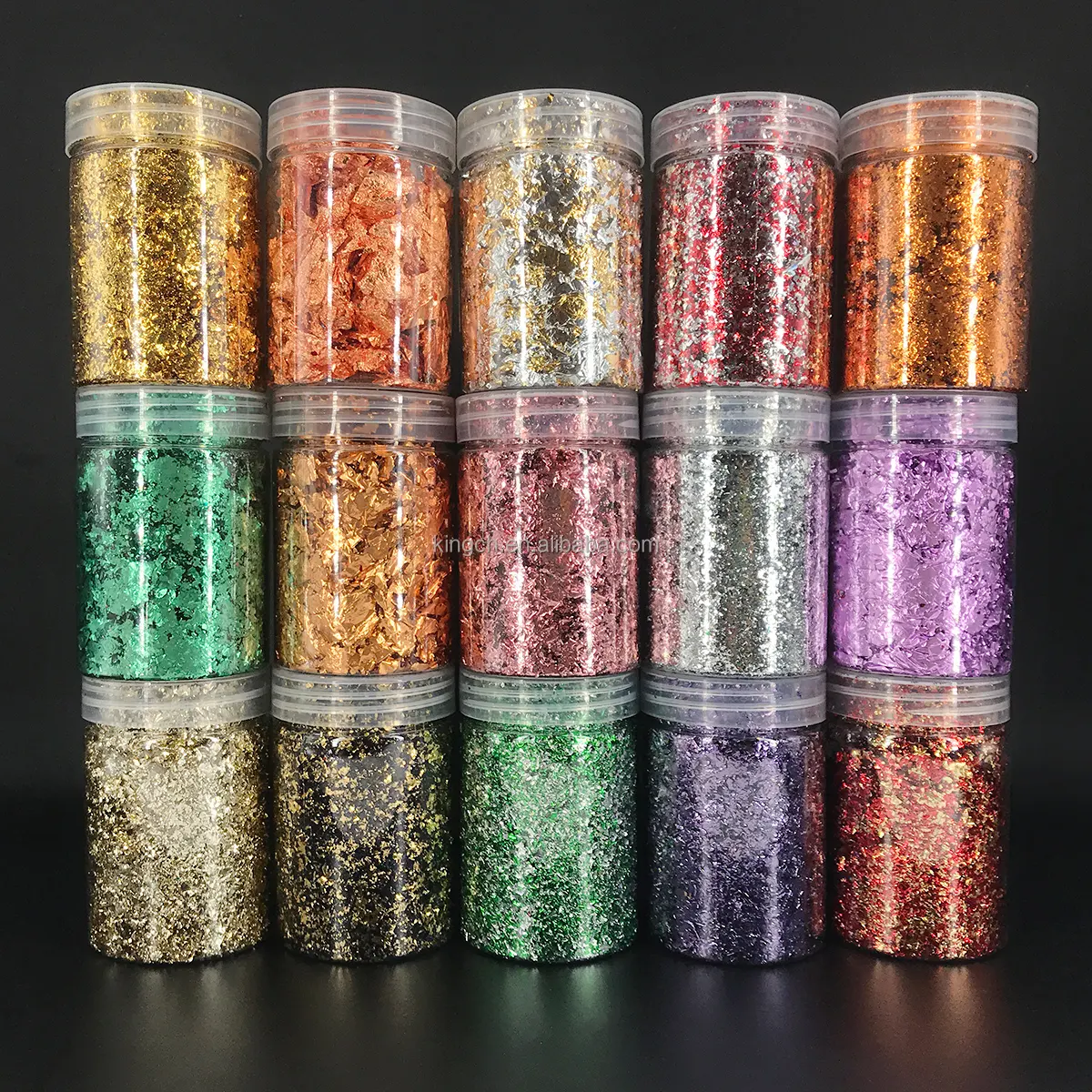 New Nail Art Foil Flakes Hỗn Hợp Vàng Bạc Foil Nail Art Foil Dán Trang Trí