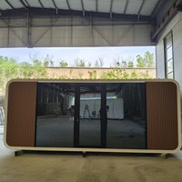 Cabines portables de luxe de 40 pieds, cabine Apple de 20 pieds, bureau extérieur modulaire en panneaux sandwich légers à assembler