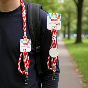 Cordino Ilan Accessories da 47 cm con clip in metallo per chiavi e supporto per telefono - Product Image 3