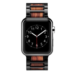 Keepwin solido 304 in acciaio inox legno orologi da uomo cinturino di ricambio Custom Designer cinturino per orologio Apple <span class=keywords><strong>Watch</strong></span> <span class=keywords><strong>9</strong></span> 8 7 6 5 4 - Product Image 2