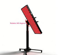 Panneau de luminothérapie infrarouge mobile grand format 3000W 660nm 850nm à double puce chauffante avec support YUCHI XL-Panel Stand
