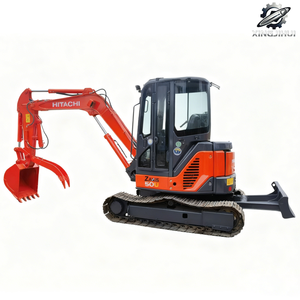 Excavatrice d'occasion HITACHI ZX50, moteur Yanmar, mini-excavatrice sur chenilles en caoutchouc de 5 tonnes, excavatrice d'occasion avec moteur - Product Image 5
