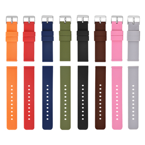 Bracelet de montre en caoutchouc de silicone à dégagement rapide, en Stock, 8 couleurs, 20mm - Product Image 1