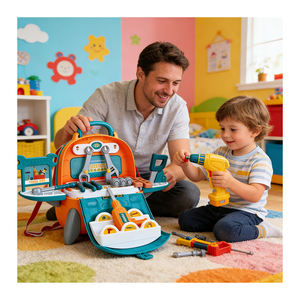 Juego de Herramientas de Aprendizaje STEM, Banco de Trabajo de Plástico, Caja de Herramientas, Juguete de Ingeniería, Taladro, Construcción, Juego de Imitación, Actividad de Entrenamiento de Habilidades - Product Image 3