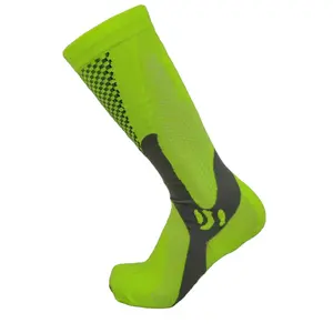 Custom Colors High Quality Socks Unisex Knee High Green Soccer Breathable Pressure Socks
