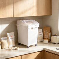 Conteneurs en plastique hermétiques de 10 L pour céréales, aliments pour animaux de compagnie, avec couvercles, pour la conservation quotidienne des aliments