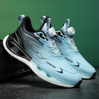 Chaussures de sport pour hommes de bonne qualité, chaussures de sport, bouton pivotant, chaussures de course respirantes, semelles épaisses, baskets amortissantes pour homme