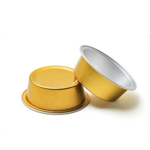 Plateau avec couvercle en <span class=keywords><strong>aluminium</strong></span>, tasse ronde de cuisson, petits plats avec couvercle en <span class=keywords><strong>aluminium</strong></span>, 25ml, 8 pièces - Product Image 1