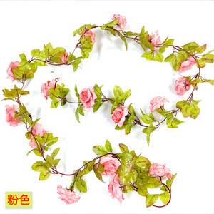 Guirlandes de roses artificielles vertes orchidée, 17 pièces, fleurs en soie plastique multicolores pour arche de mariage, décoration intérieure, enroulement de plafond et de tuyaux - Product Image 3