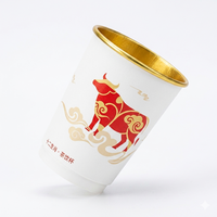 Tasses à thé en papier à double paroi avec revêtement doré, filtre intégré, logo personnalisé OEM pour thé en vrac – Vente en gros