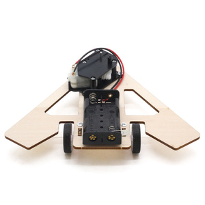 Wooden <b>Diy</b> Robot Car <b>Kit</b> For Kids Stem Education With Battery Powered Motor And Wheels 7-9 Years Old - Product Image 1