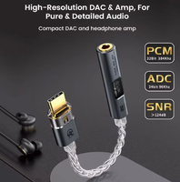 Convertisseur audio, décodeur HiFi DAC USB C vers prise casque 3,5 mm, amplificateur de casque, décodeur audio HiFi