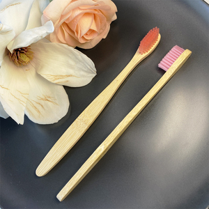 Meilleur étui ergonomique réutilisable écologique pour voyage à l'hôtel avec support en charbon organique biodégradable et souple brosse à dents en bambou avec logo