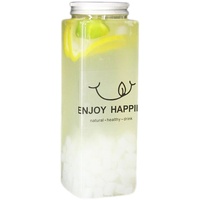 Gobelets à bulles pour boissons froides en PET de qualité alimentaire à paroi simple avec couvercle, logo personnalisé, expédition rapide, petit MOQ
