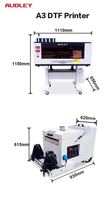 AUDLEY encre blanche DTF machine textile DTF T-shirts machine d'impression A3 petit film imprimante poudre shaker four séchoir