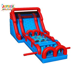 JOYRISE Parcours d'obstacles gonflable commercial en PVC vinyle, 2 toboggans connectés, garantie 3 ans, 1000 kg - Product Image 5