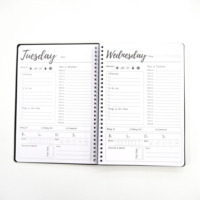 Carnet de notes, agenda, planificateur, journal à spirales avec logo personnalisé, couverture rigide, agenda 2027 pour étudiants, école, bureau