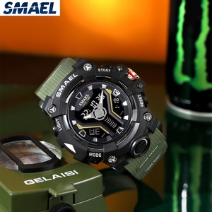 Reloj Digital Multifunción para Hombre Smael 8075, Correa de PU, Doble Pantalla, Deportivo - Product Image 1