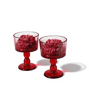 Muse Rose Scented <b>Candle</b> Gift Set 2Pcs <b>Red</b> Glass Goblet <b>Candles</b> With Gift Bag For Wedding Valentine Gift - Product Image 1