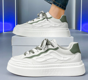 Scarpe da Skate da <span class=keywords><strong>uomo</strong></span> estive 2024 sneaker Casual in Mesh traspirante con Sole bianche - Product Image 5