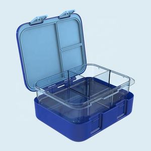Nuova tendenza portatile 3 vano in plastica Bento Lunch Box Set grazioso Design adatto ai bambini per uso <span class=keywords><strong>alimentare</strong></span> a tenuta stagna per imballaggi alimentari - Product Image 4