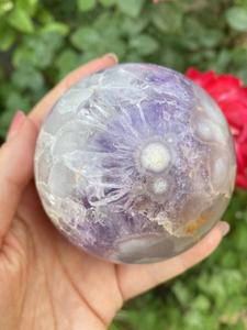 Bán Buôn Chất Lượng Cao Tự Nhiên Amethyst Druzy Hoa Mã Não Hoa Anh Đào Agate Bóng Sphere Cho Quà Tặng Hoặc Trang Trí Chữa Bệnh - Product Image 5