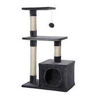Jeu de chat Simons gris Original de chine, jouet pour chat, plateau tournant heureux avec animal de compagnie, maison de jeu avec rayures