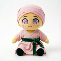 Poupée en peluche pour fille musulmane en coton doux OEM avec hijab amovible, jouet éducatif islamique, peluches personnalisées avec logo