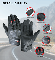 Gants de moto unisexes en cuir PU blanc, durables, légers, respirants, protection professionnelle des articulations, sports de plein air, complets